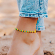 Load image into Gallery viewer, Sunflower Seed Bead Anklet
