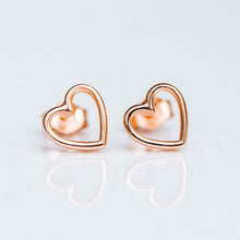 Load image into Gallery viewer, Open Heart Stud Earrings
